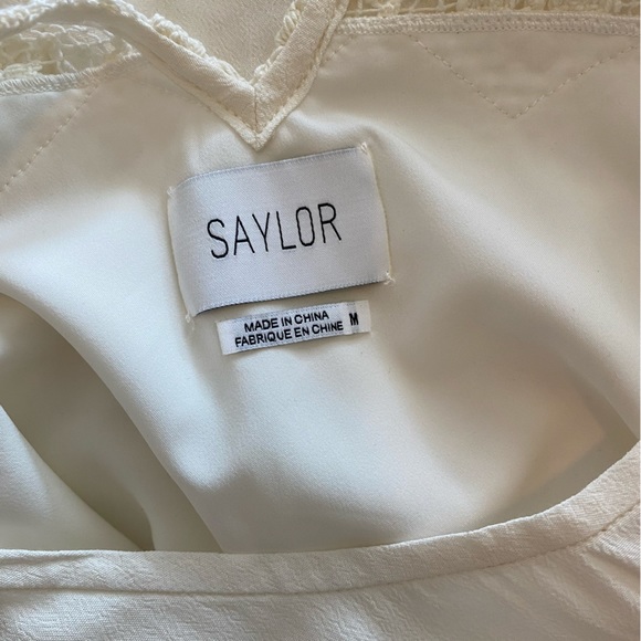 Saylor Leora White Lace Dress Medium From Revolve - Picture 8 of 13